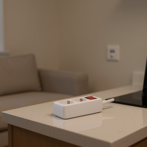 Regleta de Enchufes Alemán de 2 Vías con Adaptador Internacional de 5M, Fuente de Alimentación Eléctrica Doméstica de Plástico para Piezas de Electrodomésticos - Product Image 3