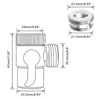 Répartiteur de robinet d'évier en laiton M22 X M24 adaptateur pièce de rechange pour salle de bain douche inverseur vanne 3 voies robinet de cuisine inverseur