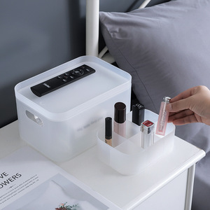 Desktop Storage <b>Box</b> Cosmetic Organizer With Lid Stackable Compartmentalized <b>Makeup</b> Storage Container For Beauty Products - Product Image 3