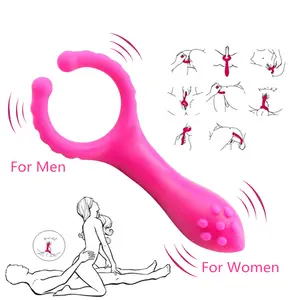 Silikon Vibration Clip Vibrator Spiel für Erwachsene für Männer Climax Delay Sex Ring Massage Vaginal Dilatator für Frauen G-Punkt stimulieren
