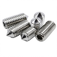 Vis de réglage à pointe hexagonale haute résistance en acier allié M3 oxyde noir Vis de machine à boulon en aluminium inoxydable métrique