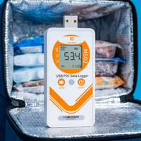 Enregistreur de données USB miniature M502 : Moniteur de chaîne du froid configurable pour boîtes d'expédition isothermes et glacières