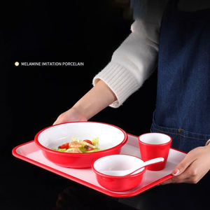 Fabricant d'assiettes profondes en plastique mélaminé Bol à <span class=keywords><strong>poke</strong></span> rond <span class=keywords><strong>Assiette</strong></span> à riz pour dîner - Product Image 2