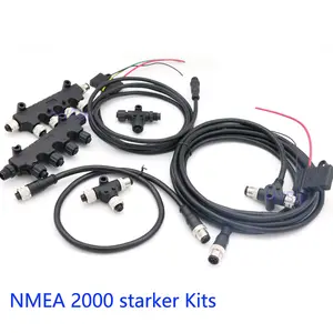 NMEA 2000 Marine Network Starter Kit Cable Signal M12 Male To Female 5 Pin Connector Yamaha Marine Cable