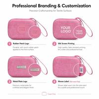Étui de voyage rigide en EVA pour rasoir électrique féminin avec poche en filet, sangle élastique et pochette de protection