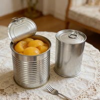 Boîte de conserve en acier pour aliments, conteneur métallique vide pour fruits