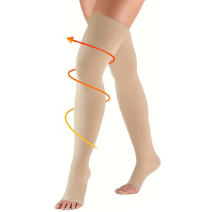 Medias <span class=keywords><strong>de</strong></span> Compresión Graduada Personalizadas para Piernas, con Punta Abierta, Anti-Fatiga, Anti-Várices, 20-30 mmHg, Compresión Firme - Product Image 1