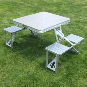 <b>Outdoor</b> <b>Foldable</b> <b>Table</b> and Chairs Mesa Rectangular Plegable Para Camping - Product Image 1