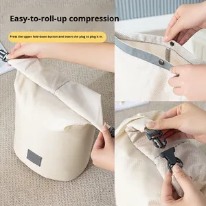 New Geometric Polyester Roll-Top Travel Clothing Storage <b>Bag</b> Three-Piece Set Waterproof Handheld Jacket <b>Compressible</b> Dustproof - Product Image 3