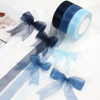 Ruban en organza de 25 yards, ruban en mousseline champagne, ruban brillant transparent pour emballer des cadeaux, pour les bouquets de fleurs d'anniversaire, décoration