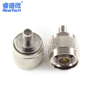 N Type male to SMA type female RF Adapter RF Coaxial Connector N male to SMA nickel plated female Adapter