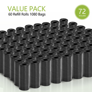 Nobleza 1080 contare i sacchetti di cacca Per cani Extra spessi e resistenti a perdite 6 rotoli Per confezione 72 conteggi porta sacchetti Per cacca incluso - Product Image 2