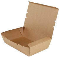 Maßgefertigte Braune Kraftpapier-Lebensmittelbox 337 GSM Flachboden-Design mit Matter Laminierung für Zucker, Sushi, Nudeln, Gelee-Behälter
