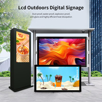 Affichage numérique mural extérieur étanche IP66 de 32/43/49/55/65 pouces, 2000 nits de luminosité élevée, écran LCD publicitaire 4K