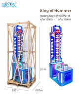 Matériel matériel Hammer Arcade Hammer Game Hit Coin Operated Indoor Sports Redemption Boxing Machine King of Hammer