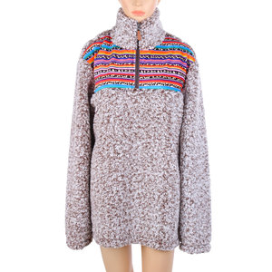 Aztec Western <strong>Fluffy</strong> <strong>Jumper</strong> <strong>Oversized</strong> Sweatshirt Fuzzy Print Sunflower rainbow Faux Fur Sherpa Fleece Jacket Hoodie Pullover - Product Image 4