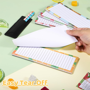 Bloc-notes magnétique pour réfrigérateur, design en forme de fruit, lot de 4, écologique, avec 200 feuilles pour les listes d'épicerie et de courses - Product Image 5