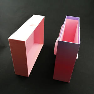 Custom Luxury square Rigid Cardboard Paper Small Thin Slider Box Drawer Type Gift Packaging Boxes with Handles - Product Image 4