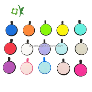 Oksilicone Tùy chỉnh ID im lặng Silicone Pet <span class=keywords><strong>tag</strong></span> khắc hình tròn cho chống mất con chó mèo ID Tên tùy chỉnh mã <span class=keywords><strong>QR</strong></span> Logo thẻ cao su - Product Image 2