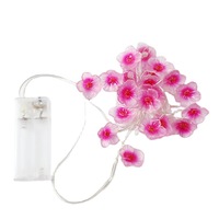 Guirlande lumineuse LED d'intérieur en forme de branche de cerisier, fil de cuivre étanche, style floral, décoration de vacances IP44