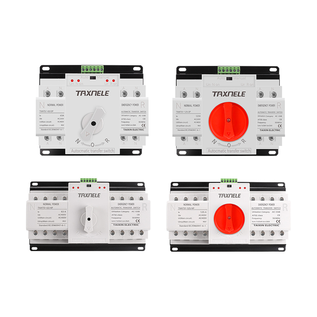 ATS 4P 63A 230V Circuit Breaker Dual Power Automatic Transfer Switch Auto Transfer Switch 4p Dual Power Ats