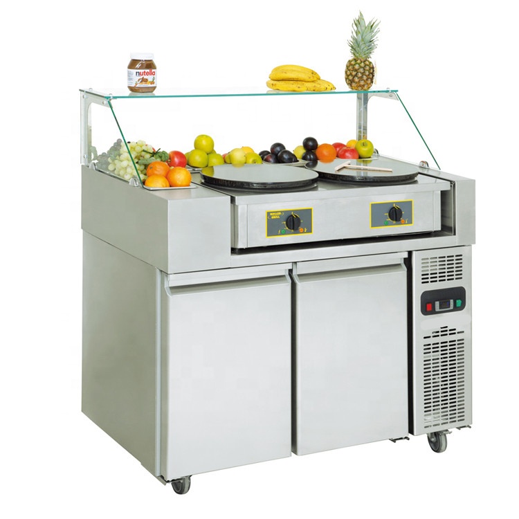 Электрическая коммерческая машина для производства крепа с охлажденным столом