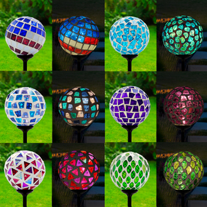Luces Decorativas de Mosaico, Esferas de Luz, Luces Solares para Jardín, Luces para Caminos de Jardín - Product Image 4