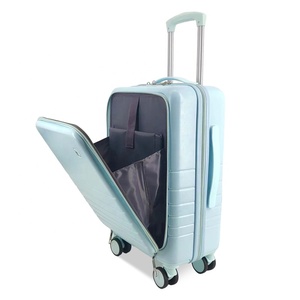 2024 bán buôn đa chức năng phía trước mở hành lý mang theo trên hành lý với máy tính xách tay ngăn cup chủ Vali - Product Image 3