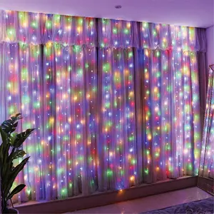 Led blanco cálido RGB goma suave decoración de la boda cortinas guirnalda Luz de hadas con control remoto Boda Luces De Navidad