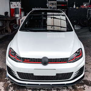 Amp-Z Front Lip <b>Splitter</b> Carbon Fiber Texture Matte Finish For Volkswagen Golf Mk7 Gti R Rline 2013-16 - Product Image 3