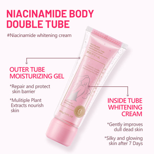 Loción Corporal de Doble Tubo con Niacinamida, Iluminadora e Hidratante, la Mejor Crema Blanqueadora de Piel con Niacinamida China con Ceramida - Product Image 2