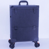 Chariot de maquillage en gros, étui à vernis à ongles, support de transport, organisateur, étui de voyage, outil de coiffeur, organisateur pour coiffeur