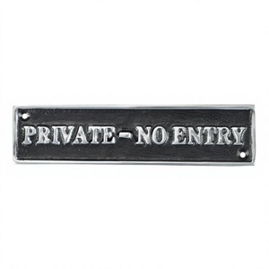 Signe général en métal privé sans entrée pour porte et panneaux personnalisés de vente chaude fixés au mur - Product Image 1