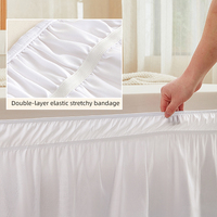 Jupe de lit élastique, facile à retirer et à laver, plusieurs tailles et couleurs, pour usage domestique et hôtelier, vente en gros, couleur personnalisable