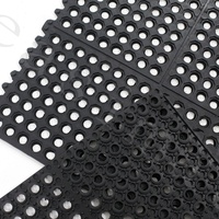 Tapis modulaires en caoutchouc pour extérieur, 36x36 pouces, avec drainage par trous
