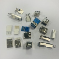 Connecteur de prise réseau blindé RJ45 femelle à angle droit Hongsheng 5m en acier inoxydable, connecteur modulaire ABS rectangulaire pour PCB