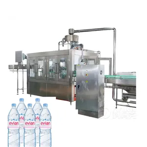 Anahtar teslimi Mineral su şişeleme tesisi büyük büyük şişelenmiş su durulama dolum kapatma sızdırmazlık makinesi