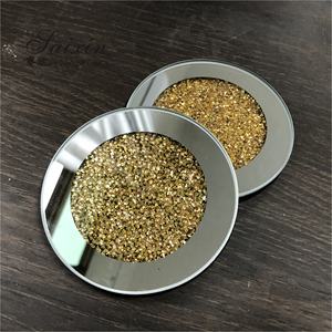 Saixin-posavasos decorativo, posavasos de cristal con diamantes, purpurina triturada, para bebidas, venta al por mayor - Product Image 6