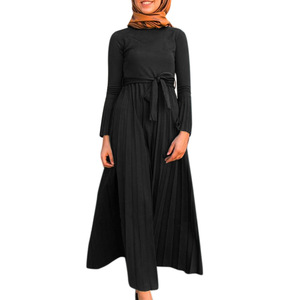 Robe longue plissée à manches évasées pour femmes européennes et américaines du moyen-orient, nouvelle collection S-XXL - Product Image 3