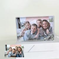 Venta Especial: Marco de Fotos Acrílico Transparente de 4x6 Pulgadas con Líquido Brillante, Impresión UV Personalizada, Portafotos de Sobremesa, Venta al Por Mayor