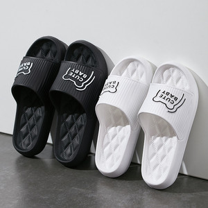 Lindas Sandalias de EVA de Color Sólido para Bebé, Punta Abierta, Antideslizantes, Transpirables, Ligeras, Pantuflas para el Hogar, Uso Casual de Verano, Blanco y Negro - Product Image 3