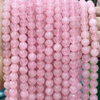 Cuentas de ágata de cristal de cuarzo de Jade rosa, cuentas de piedra Natural sueltas redondas para fabricación de joyas, accesorios de pulsera DIY, collar, venta al por mayor