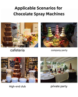 Nieuwe stijl commerciële chocoladefontein 4-7 lagen roestvrijstalen chocoladewatervalfontein met digitaal displaypaneel