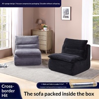 Fauteuil simple moderne en tissu velours, motif gaufré, pour salon, chambre, dortoir, canapé paresseux, amovible et lavable