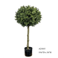 Produsen grosir tanaman bunga hijau buatan putih dekorasi boxwood rumah dengan pot