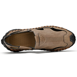 Custom LOGO Men's Summer Swimming Shoes Pure Hand Made Genuine Leather <strong>Closed</strong> Toe Outdoor <strong>Sandals</strong> for Men - Product Image 5