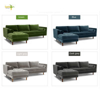 Nordischer Stil Anpassbares Wohnzimmer-Sofa Set Modernes Samt-Stoff Rechteckiges Wohnzimmermöbel Sofa-Set für den Heimgebrauch