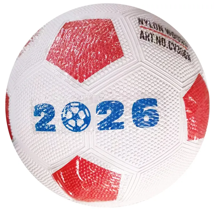 Pallone da calcio 2026 misura 4 personalizzato palla di gomma fabbrica all'ingrosso campione libero di calcio fabbricazione 4 # gomma giocattolo da calcio