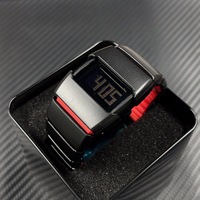Jam Tangan Pasangan Desain Kreatif Berkualitas Tinggi Tahan Air untuk Pria dengan Tali Baja Tahan Karat Bercahaya Jam Tangan Elektronik Wanita