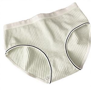 Braguitas de Algodón Transpirables de Cintura Media para Mujer, de Buena Calidad, con Encaje Sólido, Teñido Liso y Ecológico - Product Image 3